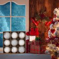 thumbnail image 4 of Meitianfacai 8cm Christmas Balls 9pcs Set Christmas Balls Sequins Lace Christmas Decoration Balls Christmas Gift Balls Christmas Tree Decoration, White, 4 of 6