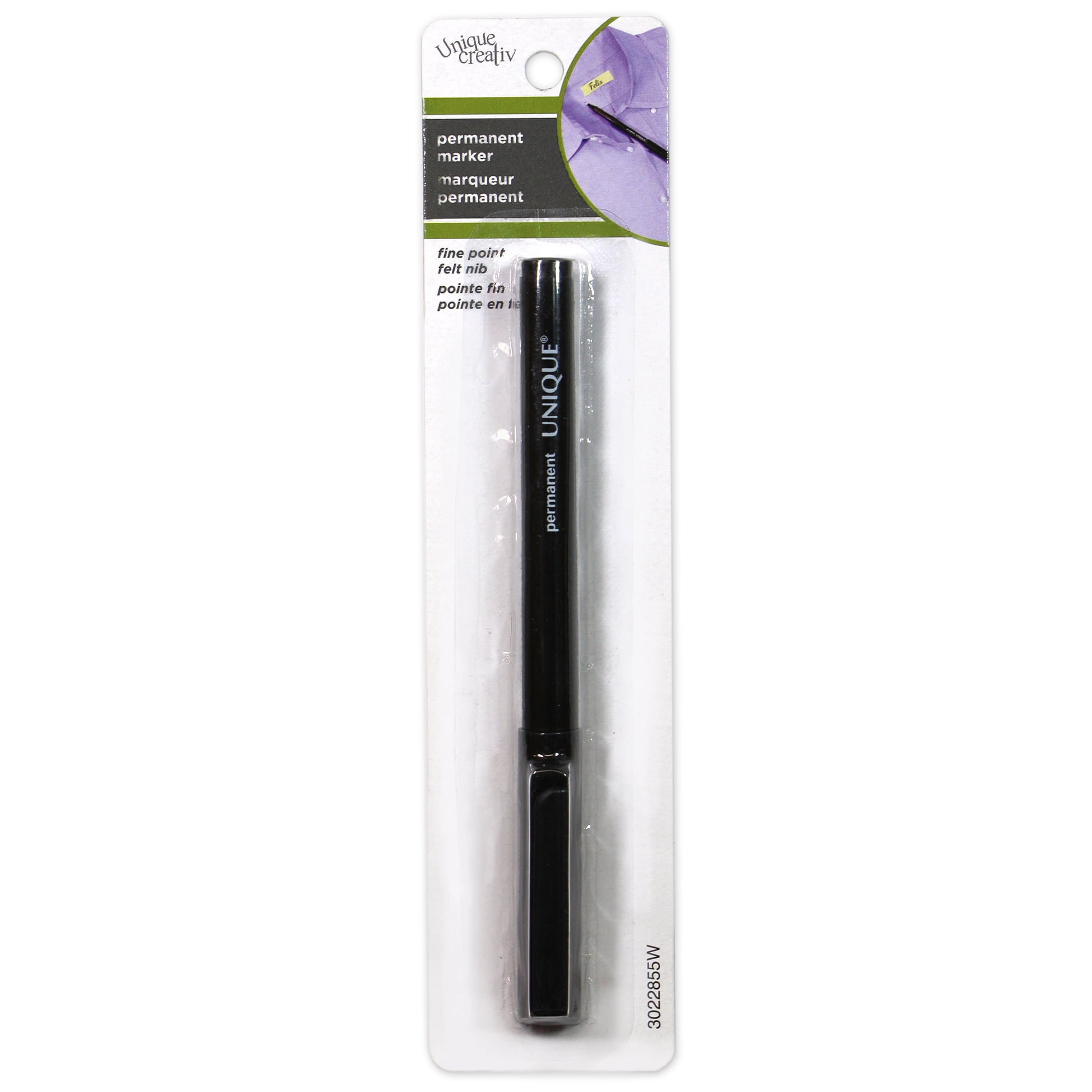 UNIQUE SEWING permanent Marker - Fine Tip - noir, Fine Point Blk