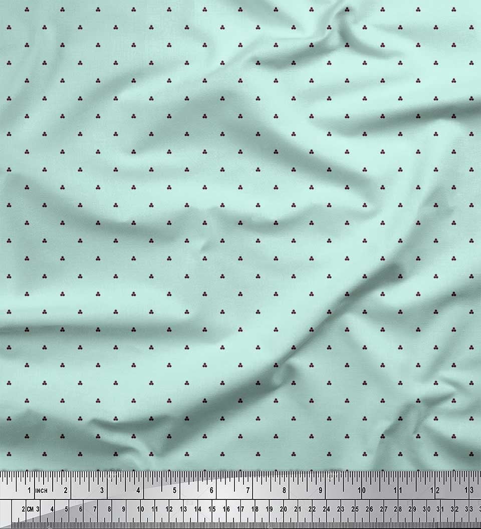 Soimoi Viscose Chiffon Fabric Dots Shirting Fabric Prints by Yard 42 Inch Wide