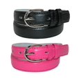 thumbnail image 1 of CTM® Ceinture Habillée en Cuir de Base pour Enfant (Lot de 2 Couleurs), 1 of 3