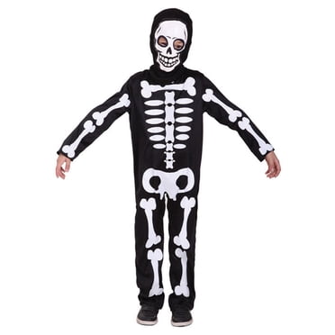Halloween Costume Scary Skeleton Masquerade Costume Party Costume for Kids
