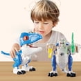 thumbnail image 2 of E Kids Simulation Dinosaur Transforming Robot Alloy Figure Assembly Display Box Ornament Toy Educational Gift For Ages 4 Plus Plastic Material, 2 of 8