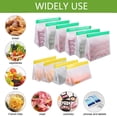 thumbnail image 3 of Reusable Food Storage Bags Stand Up, Ziplock Reusable Freezer Bags, Leakproof Storage Gallon Bags, 3 of 7