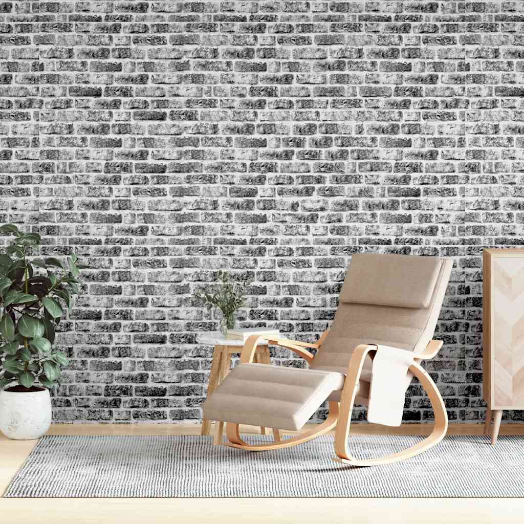 vidaXL 3D Wall Panels with Dark Grey Brick Design 11 pcs EPS