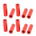 thumbnail image 1 of 10 Pcs M3 x 16mm Round Aluminum Column Alloy Standoff Spacer Stud Fastener Red, 1 of 2