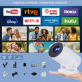 thumbnail image 2 of Lumetra Smart Projector Comes with over 20,000 Retro Games, Native 720p Resolution, Mini Projector with 2 Remote Controls; It Supports PS1/PS2, 2 of 10