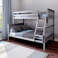 thumbnail image 1 of BEDSMART Solid Wood Twin Over Full Bunk Bed| Gray, 1 of 6