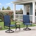 thumbnail image 2 of Patio Chairs Outdoor Chairs Set of 6 - Swivel Rocking High Back, 360° Adjustable, Navy Blue Textilene, Rustproof Black Frame for Garden, Lawn (6-Pack), 2 of 8