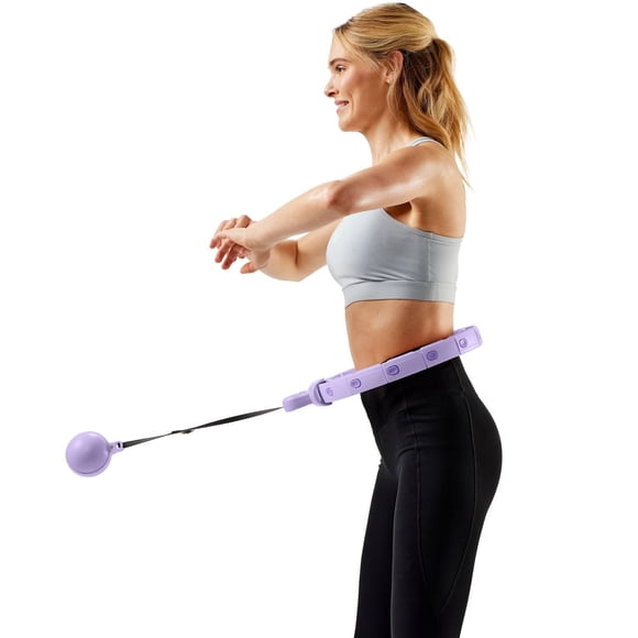 Reebok Delta Weighted & Adjustable Fitness Hoop, Purple Oasis
