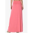 thumbnail image 2 of Jupe Longue Maxi Décontractée en Jersey Drapé pour Femmes Taille Pliable, 2 of 7