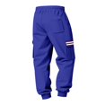 thumbnail image 3 of Ceisia Men Solid Color Loose Casual Pants Elastic Waist Drawstring Sports Gift Work Trousers, 3 of 9