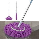 PEONAVET mop de plancher Mop auto-agrippant pour le nettoyage du sol réutilisable Easy Squeezed Twisting Mop avec 50 Poignée longue inches et plateau de scouring pour bois franc