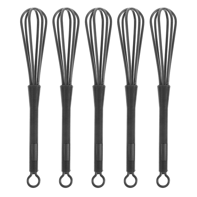 Shisuyan 10pcs Hair Color Whisk; Mini Whisk for Hair Dye Color Mixing Salon Barber Plastic dressing Dye Kitchen Baking Cooking Mixer Tool