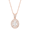Rose Gold, variant on Cate & Chloe Zelda 18k Yellow Gold Plated Pendant Necklace with Simulated Diamond Crystals for Women
