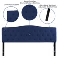 thumbnail image 4 of Cambridge Tufted Upholstered King Size Headboard in Navy Fabric, 4 of 9