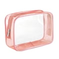 thumbnail image 2 of Clear Makeup Bag Reusable for Women and Men Travel PVC Storage Bag Pink, 2 of 8