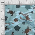 thumbnail image 2 of oneOone Tissu en Velours Bleu Grisâtre pour Robe de Mer Tissu Imprimé au Mètre 58 Pouces de Large, 2 of 4
