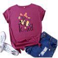 thumbnail image 3 of T-Shirts à Manches Courtes pour Femmes T-Shirts Décontractés pour Femmes à Imprimé Graphique Floral T-Shirt à Manches Courtes pour Enseignante Hauts T-Shirts pour Femmes Décontractés, 3 of 4