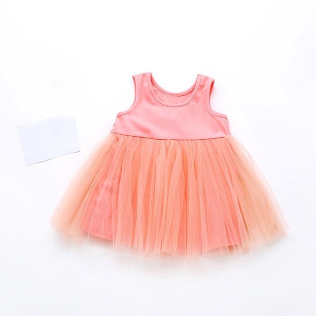 Économies Spéciales, Robe Camisole en Maille Unie pour Tout-Petites Filles, Extensible Sans Plis, Ligne A, Sans Manches, Coupe Confortable Confort Toute la Journée/100 % Polyester, Rose, Sopatenor