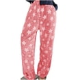 thumbnail image 2 of Yuyuzo Womens Stripes Lounge Pants High Waisted Drawstring Straight Leg Slacks Fall Casual Trousers, 2 of 7