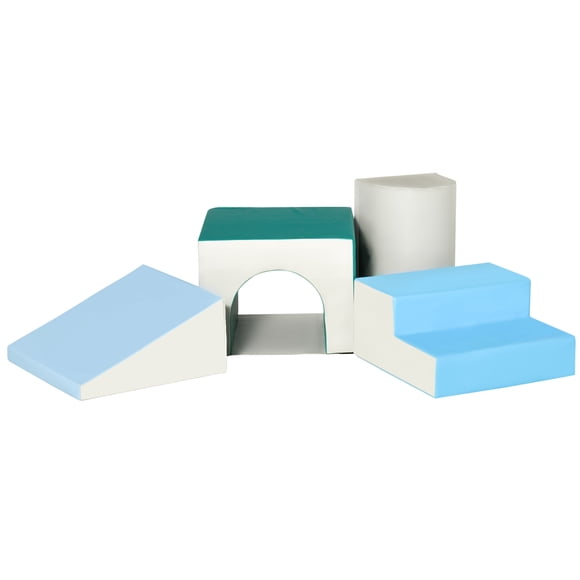 Qaba 4 Piece Foam Play Set for Toddlers and Children, Multicolor