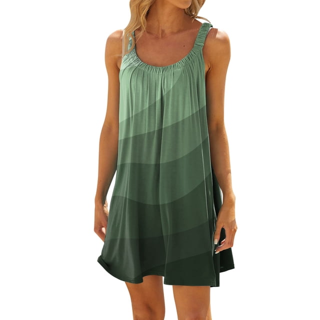Kcodviy Robe de Plage pour Femmes Bikini Femmes Robes Maxi Été Tenues de Plage Couvre-Maillots Décontracté Vacances Robe Confortable pour Femmes Courte Été Robes à Col Licou