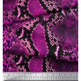 thumbnail image 1 of Soimoi Pink Modal Satin Fabric Leopard & Snake Animal Skin Decor Fabric Printed Yard 42 Inch Wide, 1 of 3