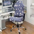 thumbnail image 4 of fastboy Swivel Computer Gaming Chair Cover Stretch Armchair Cover Blue Daisy, 4 of 9