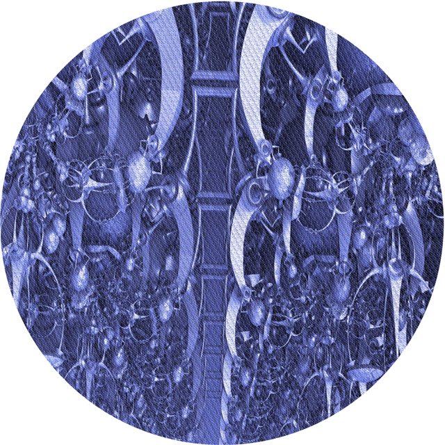 Ahgly Company Tapis Rond Lavable en Machine Intérieur Transitionnel Bleu Ciel, 5 Pieds Rond