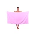 thumbnail image 1 of Puffy Cotton Grande Serviette de Plage en Coton Éponge Velours Serviette de Bain Douce - Rose, 1 of 8