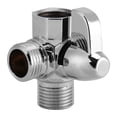 thumbnail image 3 of 3way Laiton Chrome Diverter G1/2" T Forme Adaptateur Valve pour Bras de Douche Monté, 3 of 14