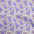 thumbnail image 1 of oneOone Velvet Medium Purple Fabric Florals Craft Projects Decor Fabric Printed By The Yard 58 Inch Wide, 1 of 4