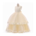 thumbnail image 1 of HAWEE Robe en Dentelle pour Fille pour Enfants Mariage Demoiselle d'Honneur Concours Fête Formelle Longue Robe Princesse Communion Robes en Tulle, 1 of 6