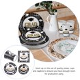 thumbnail image 4 of Minkissy 1Set Disposable White Paper Plates Party Paper Tableware Set with Graduation Theme for Party Supplies, 4 of 5