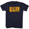 thumbnail image 1 of The Real Ghostbusters Animated TV Series Ecto-1 License Plate Adult T-Shirt Tee, 1 of 2