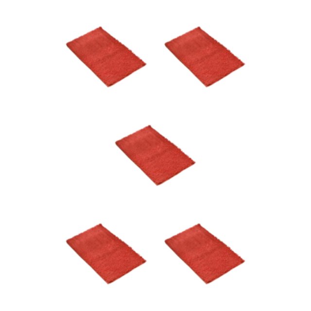 Baohd Water Absorbent Floor Mat - Exquisite Crafted Anti-slid Bottom Safe Strong Water Absorption Orange Red 40cm*60cm 5Set