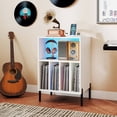 thumbnail image 4 of Costway Record Player Stand Turntable Stand with Vinyl Storage Holder & Shelf Table White White, 4 of 10