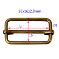 thumbnail image 3 of 20PCS Slide Belt Connection Roller Buckles Bag Strap Adjustable Metal Pin Buckles for Backpack Suitcase Clothes(Bronze), 3 of 8