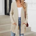 thumbnail image 2 of Timegard Cardigan Sweaters for Women Ribbed Long Sleeve Open Front Soft Fall Casual Long Top with Pockets, 2 of 4