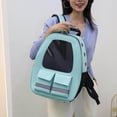 thumbnail image 4 of serony Cat Carrier Backpack Transparent Airline Approved for Outdoor Travel Green, 4 of 9