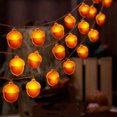 thumbnail image 4 of yulier Fall Decor Pumpkin Maple Leaf String Lights, Thanksgiving Party Decorations 118 Inch 20 LED Halloween String Lights Battery Operated Indoor Outdoor Decor, 4 of 6