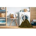 thumbnail image 2 of Ahgly Company Tapis d'Intérieur Lavable en Machine Carré Transitionnel Jaune Foncé Vert, 5 Pieds Carré, 2 of 7