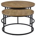 thumbnail image 3 of Coaster Lainey 2-piece Round Engineered Wood Nesting Coffee Table in Mango, 3 of 11