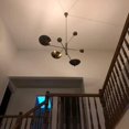 thumbnail image 4 of NauticalMart 3 Light Curved Pendant Mid Century Modern Raw Brass Sputnik Chandelier Light Fixture (Antique), 4 of 4
