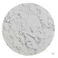 thumbnail image 2 of Lux Faux Marble table in White Stone Finish, Round dining table, For Living Room, Entryway, Dining Room, 2 of 3