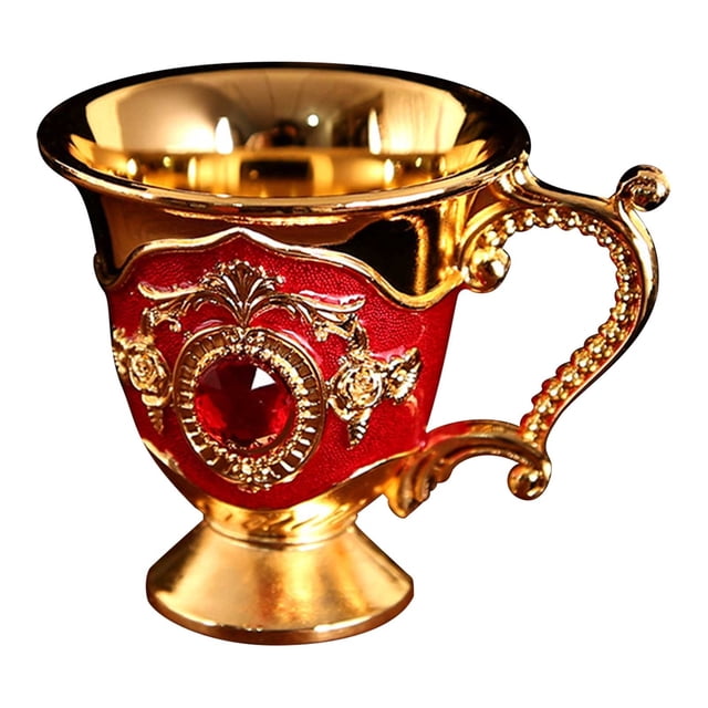 Wzzjkit Household Essentials Household Metal White Wine Glass Alloy Pattern Gemstoned Decoration Classical Wineware Many Options To Choose From