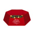 thumbnail image 1 of FAROOT Christmas Tree Skirt Santa Claus Letter Print Decorative Apron, 1 of 6