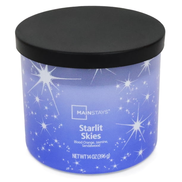 Mainstays 3-Wick Textured Wrapped Starlit Skies Scented Candle, 14