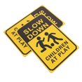 thumbnail image 2 of Slow Down Sign 2pcs Children At Play Sign Kids At Play Yard Sign Child Safety Caution Signs Warning Sign For Street Lawn Neighborhoods, 2 of 8
