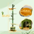 thumbnail image 3 of PawHut Floor to Ceiling Cat Tree 90.5"-108" Adjustable Height, Green, 3 of 10